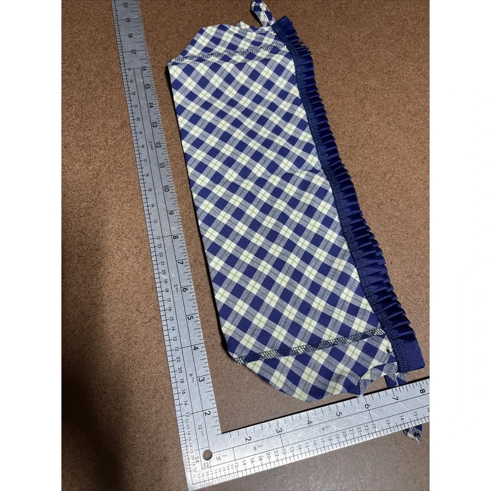 Longaberger Basket Liner Blue Ribbon Plaid Liner Canning Basket Liner